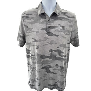 Travis Mathew Beachside Stealth Golf Polo Shirt Gray Heather Mens Size M Perform